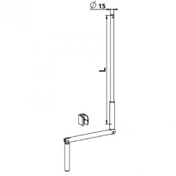 Manivelle Diamètre 15 en acier L1200